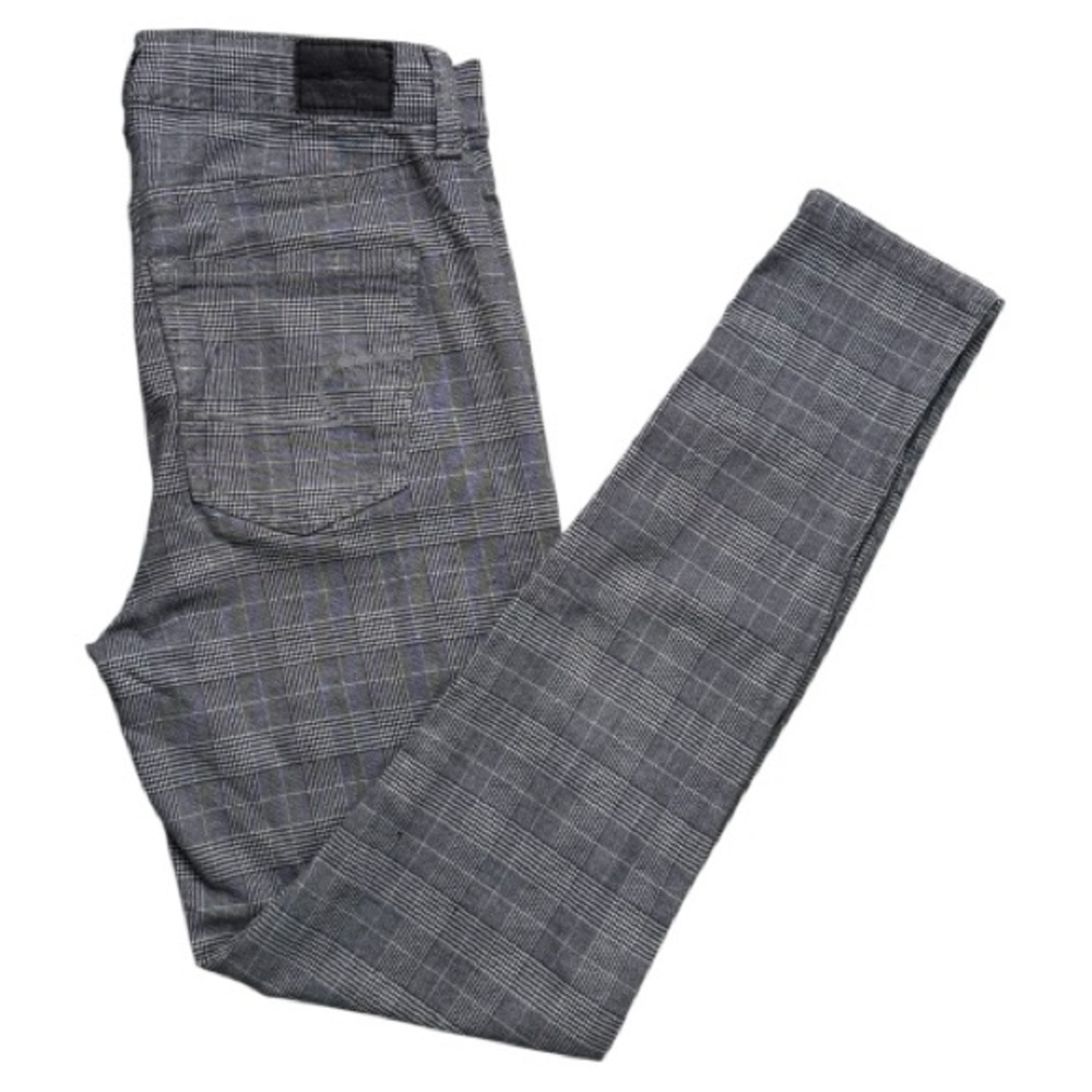 American Eagle Gray Plaid Super Stretch Jeggings Size 6 High Rise Skinny